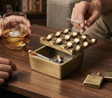 aluminium-windproof-ashtray-brass-antique