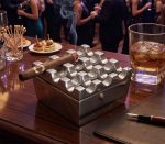 Aluminium Windproof Cigar Cigarette Ashtray 9 Grids Nickel Glossy
