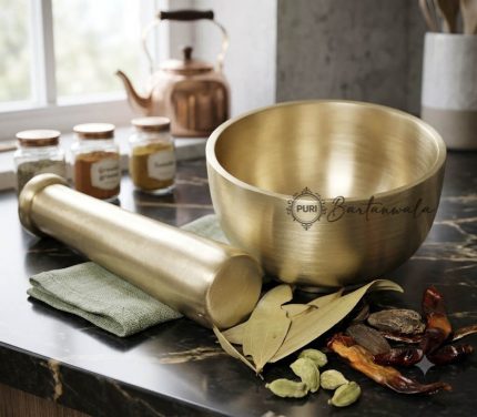 Brass Mortar & Pestle/Okhli