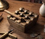 pure-brass-9-grid-windproof-ashtray-antique