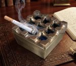 pure-brass-9-grid-windproof-ashtray-antique