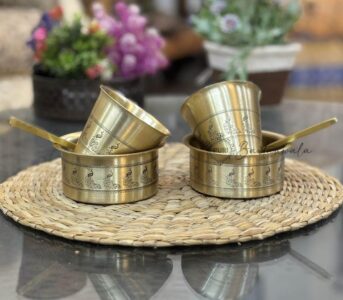 Brass Dabara Set and Coffee Spoon