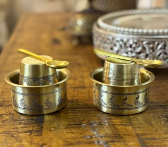 Brass Dabara Set and Coffee Spoon
