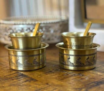 Brass Dabara Set and Coffee Spoon