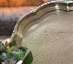 Brass Flower Tray - Arabic Design