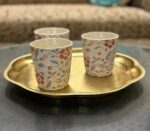Brass Flower Tray - Arabic Design
