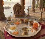 Brass Pooja Thali with Om Design