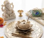 Pure Brass (Pital) Incense Holder – Lotus Flower Design