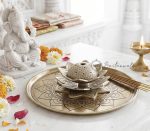 Pure Brass (Pital) Incense Holder – Lotus Flower Design