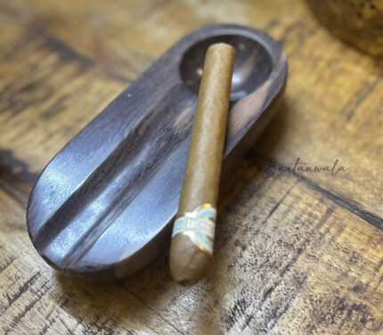 Marble Cigar Ashtray Single Notch-Brown