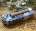 Marble Cigar Ashtray Single Notch-Grey