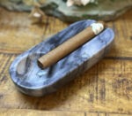 Marble Cigar Ashtray Single Notch-Grey
