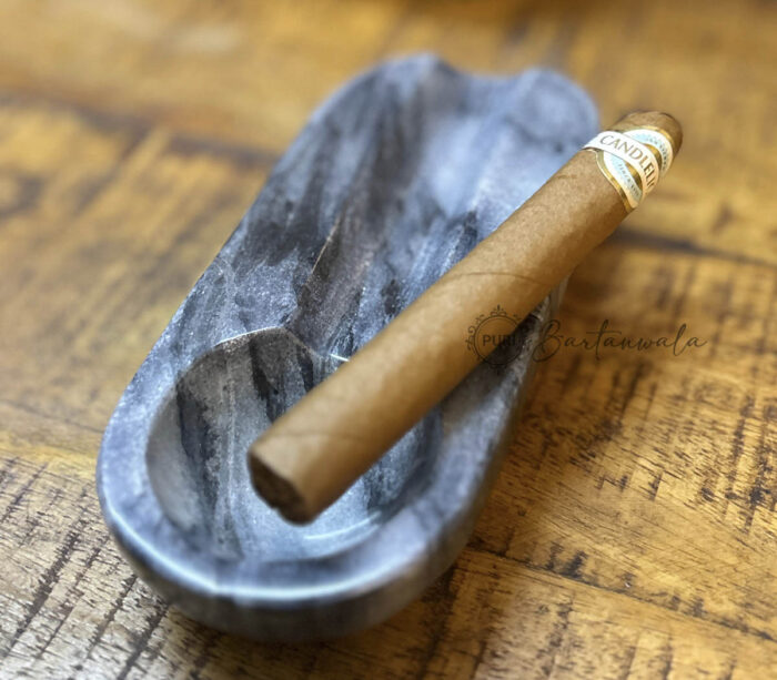 Marble Cigar Ashtray Single Notch-Grey