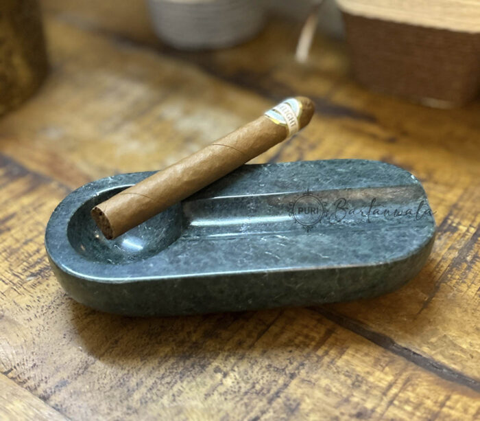 Marble Cigar Ashtray Single Notch-Green