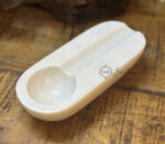 Marble Cigar Ashtray Single Notch-White