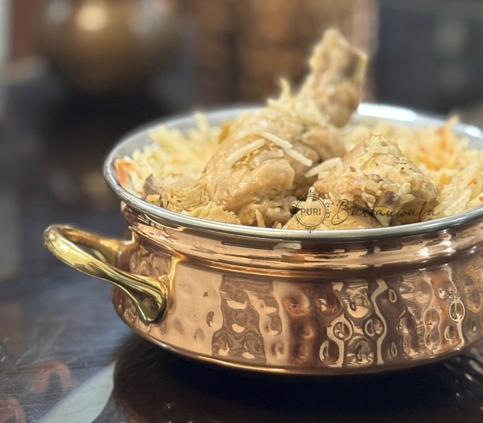 Copper/Stainless Steel Double Wall Biryani/Gravy Handi/Lagan