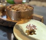 Pure Copper Hammered Dry Fruit & Dates Container with Brass Lid