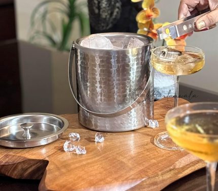 Prima Handmade Ice Bucket 1500ml – Stainless Steel with Tong