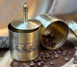 Brass South Indian Coffee Filter – 250ml Indian Peacock