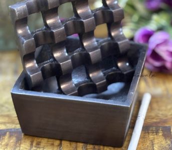 Aluminium 9-Grid Ashtray – Royal Copper Finish