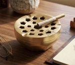 Brass Windproof Cigar Ashtray – Diamond Aluminium