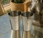 Steel Hammered Drink Tumblers – Set of 2