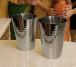 Steel Hammered Drink Tumblers – Set of 2