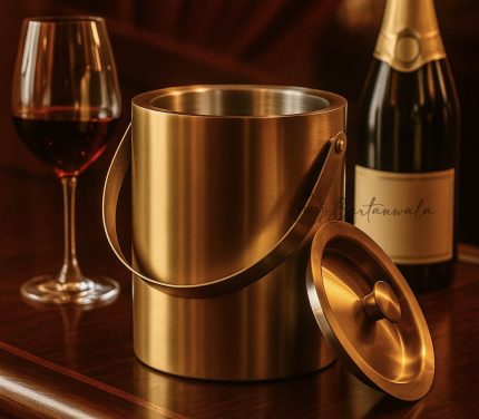 Gold Brushed Stainless Steel Ice Bucket – 1500 ml