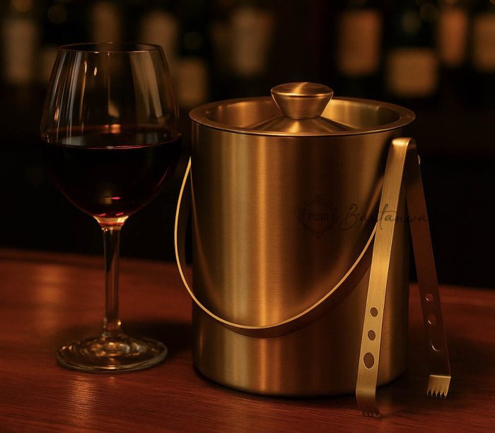 Gold Brushed Stainless Steel Ice Bucket – 1500 ml