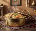 Brass Bhagona 5L – Hand-Hammered with Lid & Kalai