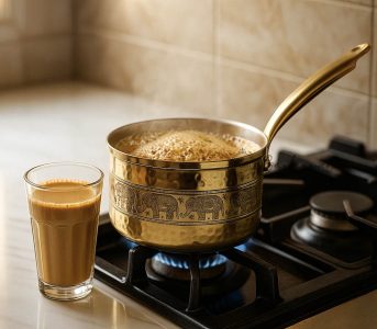 Brass Elephant Tea Pan | 1.2 L Chai Patila by PURI Bartanwala