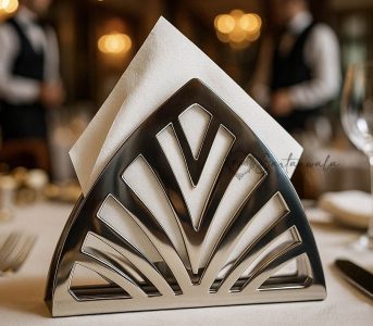 Stainless Steel Napkin Holder Glossy Finish