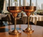 Copper Brass Margarita Glass 250 ml Set of 2