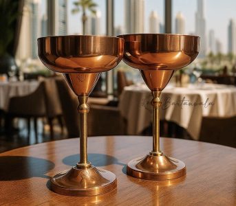 Copper Brass Margarita Glass 250 ml Set of 2