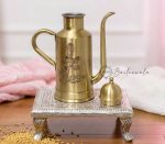 Brass Oil Bottle Inside Tin/Kalai Plating And Outside Matt Finish