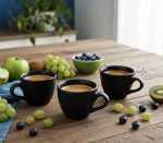 Black Stoneware Espresso Cup Set of 6 (60 ml) – Matt Finish