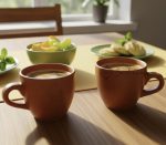 Terracotta Ceramic Espresso Cup Set (6 Pcs) – 60 ml | Matt Finish