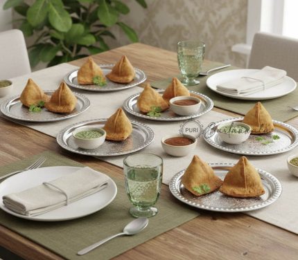 Glossy Stainless Steel Arabian Snack Plate Set (6 Pieces)