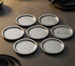 Glossy Stainless Steel Arabian Snack Plate Set (6 Pieces)