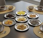 Glossy Stainless Steel Arabian Snack Plate Set (6 Pieces)