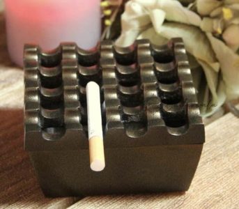 Aluminium Windproof CigarCigarette Ashtray, 16 Grids/Hole Brass