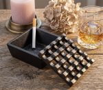 aluminium-cigar-ashtray-16-grids-windproof-tabletop-brass-antique-2