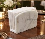 White Marble Napkin Holder | Marmaros