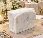 White Marble Napkin Holder | Marmaros