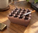 Aluminium_Cigar_Cigarette_Ashtray_16_Grids_Holes_Antique_Copper_Finish