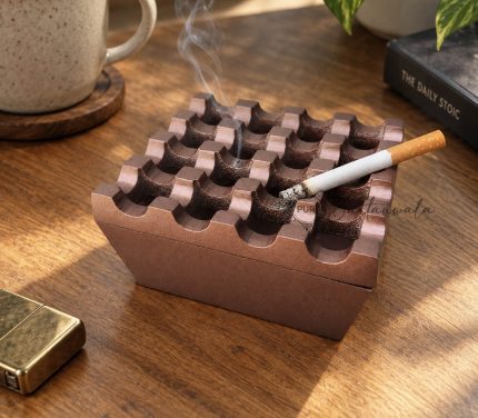 Aluminium_Cigar_Cigarette_Ashtray_16_Grids_Holes_Antique_Copper_Finish