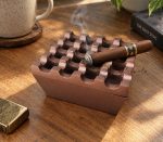 Aluminium_Cigar_Cigarette_Ashtray_16_Grids_Holes_Antique_Copper_Finish