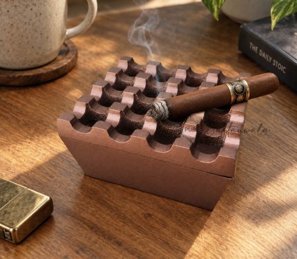 Aluminium_Cigar_Cigarette_Ashtray_16_Grids_Holes_Antique_Copper_Finish
