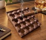 Aluminium_Cigar_Cigarette_Ashtray_16_Grids_Holes_Antique_Copper_Finish