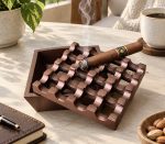 Aluminium_Cigar_Cigarette_Ashtray_16_Grids_Holes_Antique_Copper_Finish